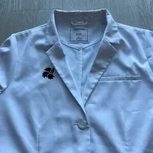 Figs Jackets Coats Figs Lab Coat Womens Large White Flaw